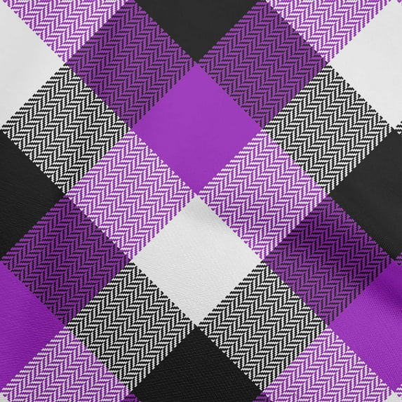 oneOone Cotton Silk Purple Fabric Tartan Dress Material Fabric Print Fabric By The Yard 42 Inch Wide-9766