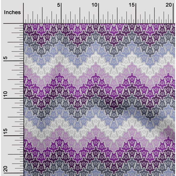 oneOone Cotton Silk Purple Fabric Turtle Block Sewing Craft Projects Fabric Prints By Yard 42 Inch Wide