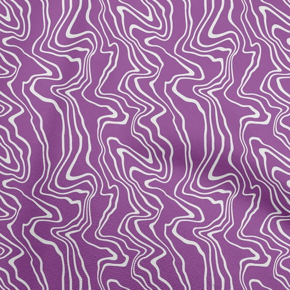 oneOone Cotton Silk Purple2 Fabric Moire Sewing Material Print Fabric By The Yard 42 Inch Wide