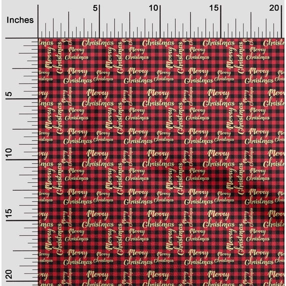 oneOone Cotton Silk Red Fabric Merry Christmas Dress Material Fabric Print Fabric By The Yard 42 Inch Wide-UPS