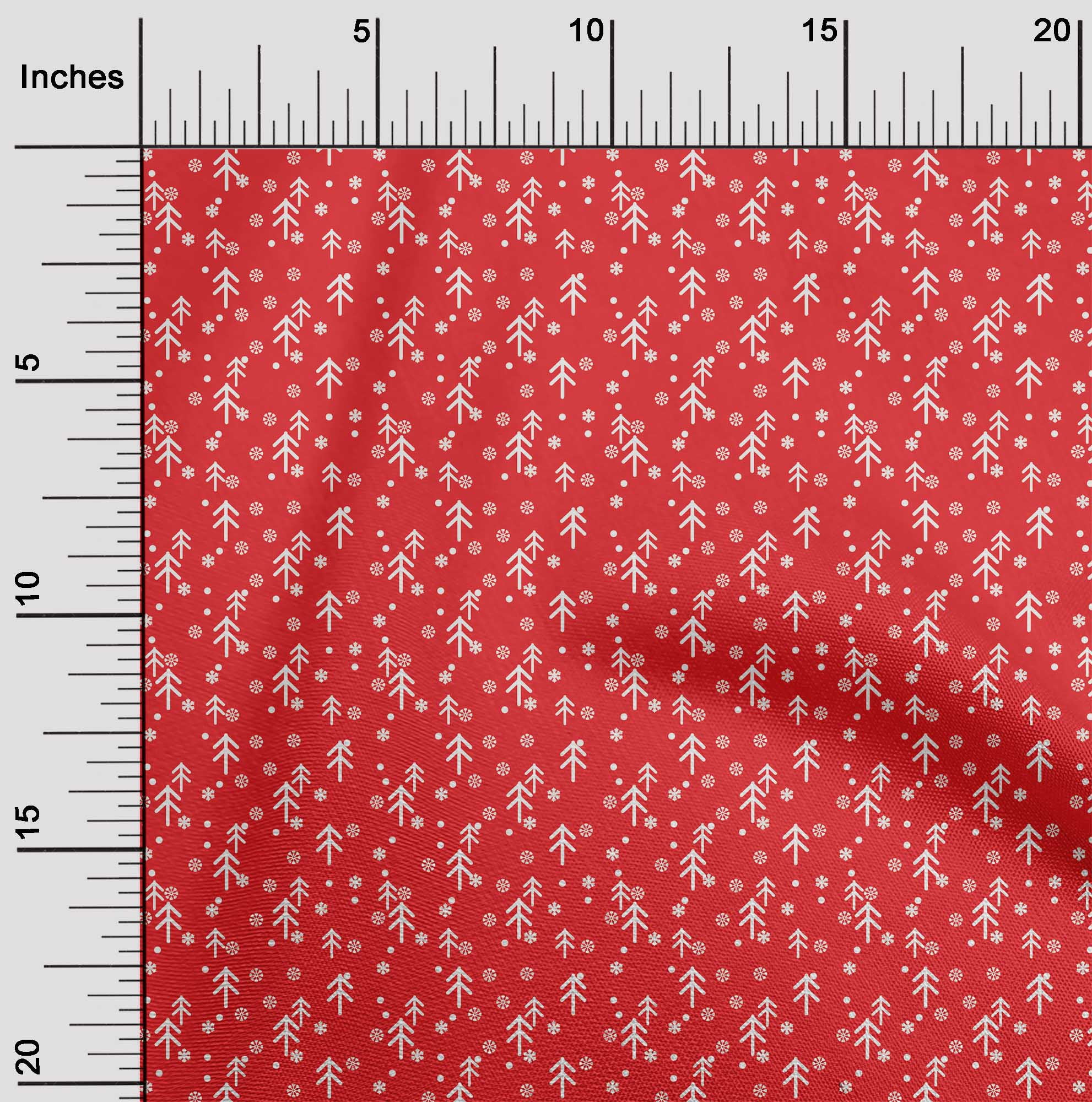 oneOone Cotton Silk Red Fabric Merry Christmas Dress Material Fabric Print Fabric By The Yard 42 Inch Wide
