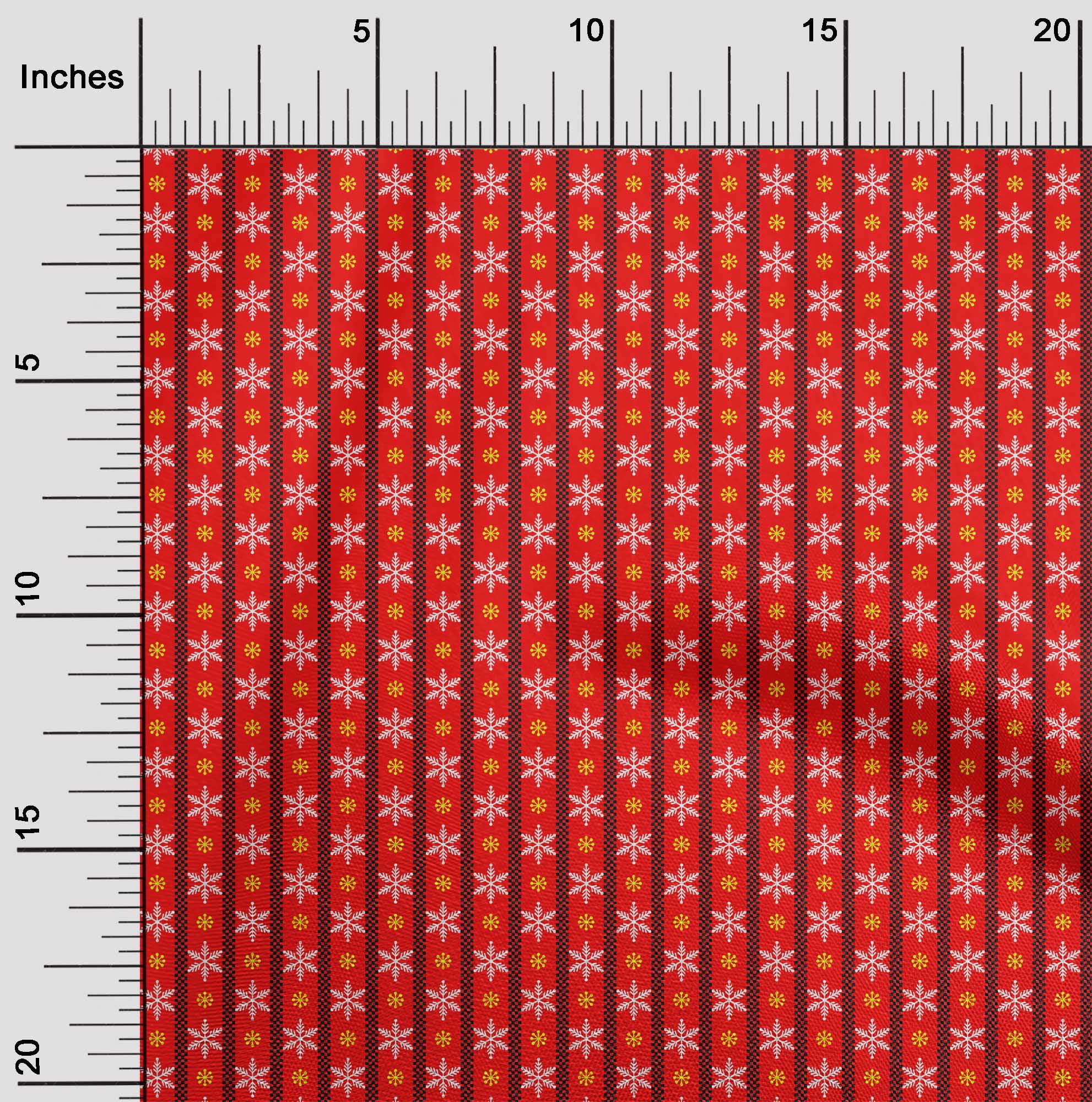 oneOone Cotton Silk Red Fabric Merry Christmas Sewing Craft Projects Fabric Prints By Yard 42 Inch Wide - L7