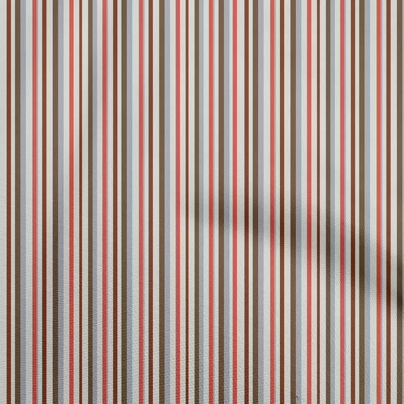 oneOone Cotton Silk Red Fabric Stripes Quilting Supplies Print Sewing Fabric By The Yard 42 Inch Wide