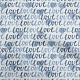 thumbnail image 1 of oneOone Cotton Silk Teal Blue Fabric Valentine Love Heart Quilting Supplies Print Sewing Fabric By The Yard 42 Inch Wide, 1 of 4