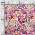 thumbnail image 1 of oneOone Cotton Silk White Fabric Leaves & Flower Quilting Supplies Print Sewing Fabric By The Yard 42 Inch Wide-YV4, 1 of 4