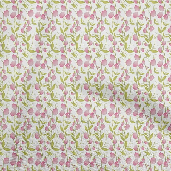 oneOone Cotton Silk White Fabric Watercolor Floral Diy Clothing Quilting Fabric Print Fabric By Yard 42 Inch Wide