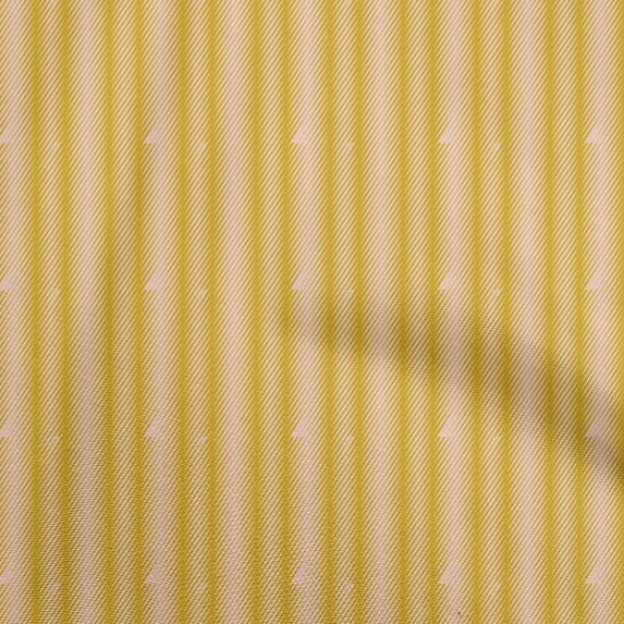oneOone Cotton Silk Yellow Fabric Abstract Stripe Dress Material Fabric Print Fabric By The Yard 42 Inch Wide