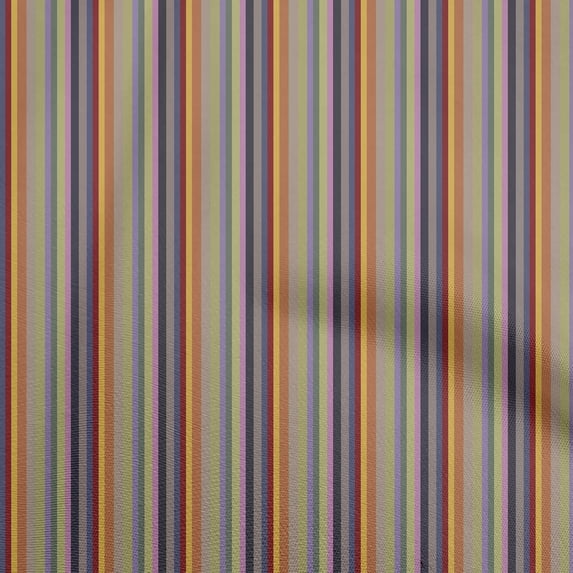 oneOone Cotton Silk Yellow Fabric Stripes Diy Clothing Quilting Fabric Print Fabric By Yard 42 Inch Wide