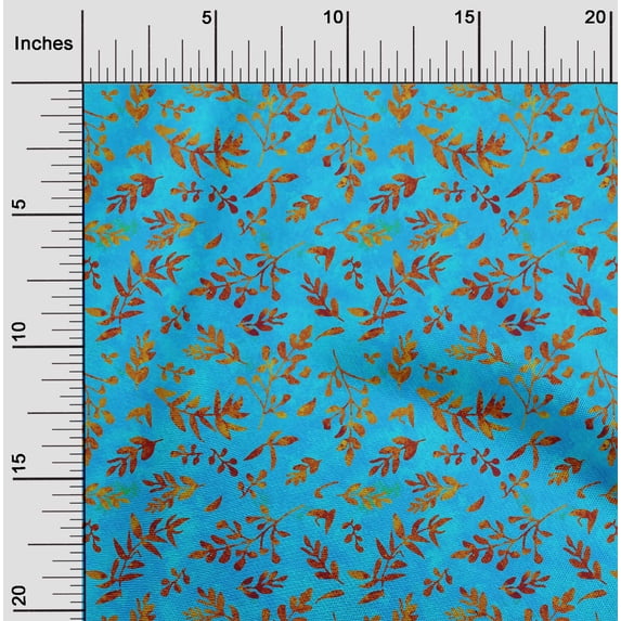 oneOone Georgette Viscose Aqua Blue Fabric Batik Sewing Craft Projects Fabric Prints By Yard 42 Inch Wide