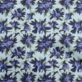thumbnail image 1 of oneOone Georgette Viscose Aqua Blue Fabric Floral Craft Projects Decor Fabric Printed By The Yard 42 Inch Wide, 1 of 4