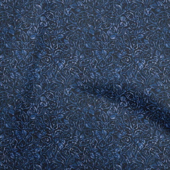 oneOone Georgette Viscose Blue Fabric Aian Batik Quilting Supplies Print Sewing Fabric By The Yard 42 Inch Wide