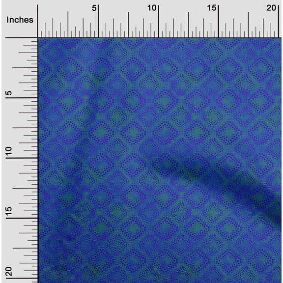 oneOone Georgette Viscose Blue Fabric Batik Craft Projects Decor Fabric Printed By The Yard 42 Inch Wide