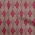 thumbnail image 1 of oneOone Georgette Viscose Brown Fabric Argyle Quilting Supplies Print Sewing Fabric By The Yard 42 Inch Wide, 1 of 4