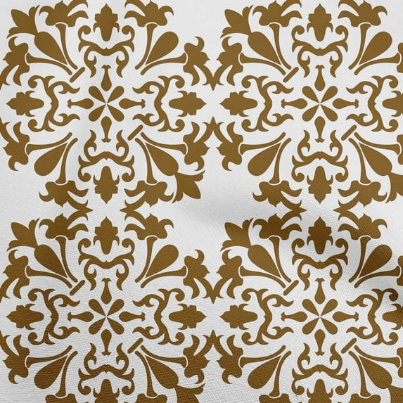 oneOone Georgette Viscose Brown Fabric Asian Mosaic Sewing Craft Projects Fabric Prints By Yard 42 Inch Wide