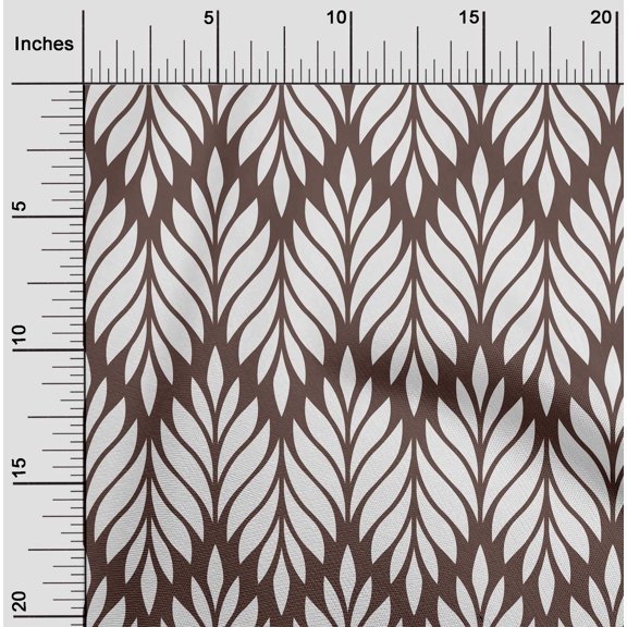 oneOone Georgette Viscose Brown Fabric Tiles Moroccan Quilting Supplies Print Sewing Fabric By The Yard 42 Inch Wide