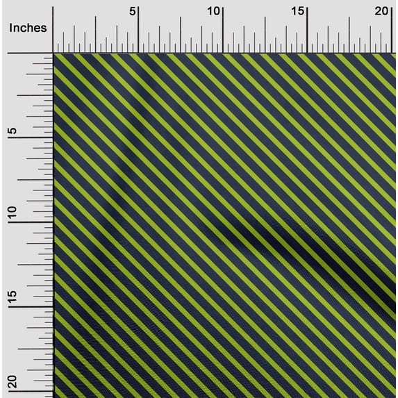 oneOone Georgette Viscose Dark Navy Blue Fabric Stripes Fabric For Sewing Printed Craft Fabric By The Yard 42 Inch Wide-SIE