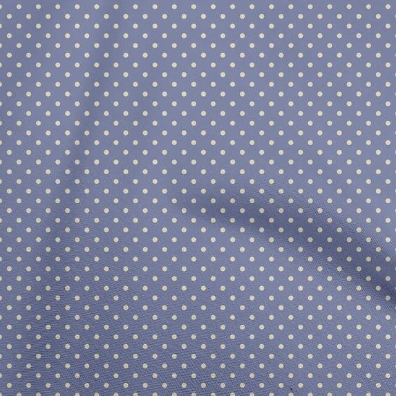 oneOone Georgette Viscose Dusty Blue Fabric Polka Dress Material Fabric Print Fabric By The Yard 42 Inch Wide