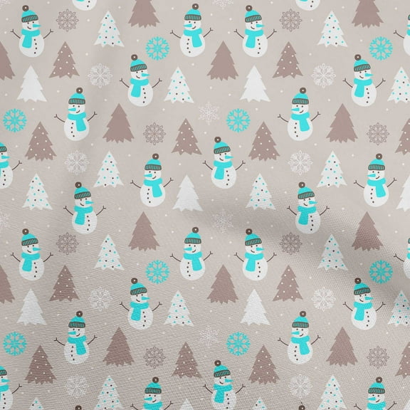 oneOone Georgette Viscose Dusty Pink Fabric Christmas Winter Theme Quilting Supplies Print Sewing Fabric By The Yard 42 Inch Wide