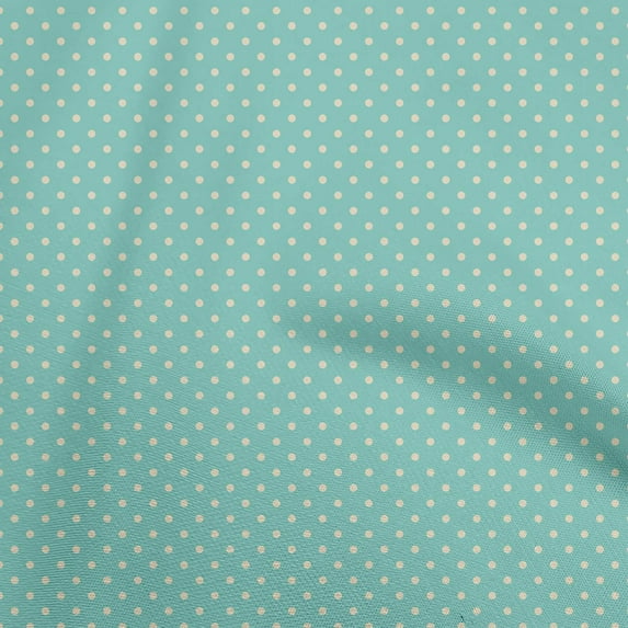 oneOone Georgette Viscose Dusty Teal Green Fabric Polka Sewing Craft Projects Fabric Prints By Yard 42 Inch Wide