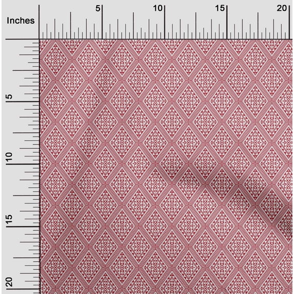 oneOone Georgette Viscose Fabric Argyle Geometric Print Fabric By Yard 42 Inch Wide