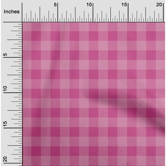 oneOone Georgette Viscose Fabric Gingham Check Print Fabric BTY 42 Inch Wide