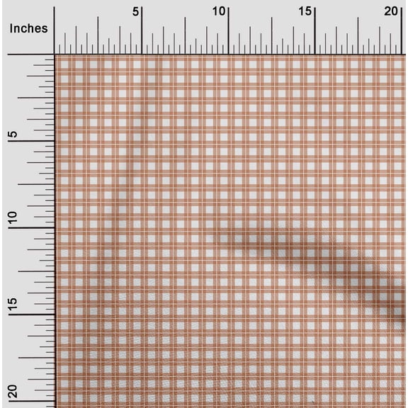 oneOone Georgette Viscose Fabric Gingham Check Print Fabric BTY 42 Inch Wide