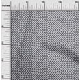 thumbnail image 1 of oneOone Georgette Viscose Fabric Greek Key Geometric Fabric Prints By Yard 42 Inches Wide, 1 of 4
