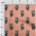 thumbnail image 1 of oneOone Georgette Viscose Fabric Leaves & Floral Block Print Fabric By The Yard 42 Inch Wide, 1 of 1