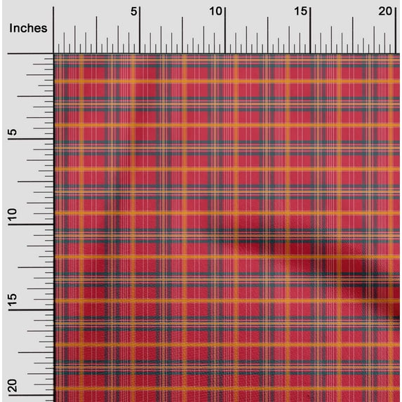 oneOone Georgette Viscose Fabric Madras Check Print Fabric BTY 42 Inch Wide