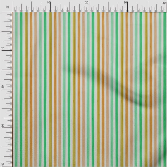 oneOone Georgette Viscose Fabric Stripe Panel Print Fabric By Yard 42 Inch Wide
