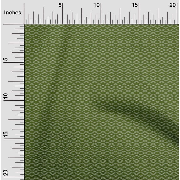 oneOone Georgette Viscose Forest Green Fabric Geometric Block Sewing Craft Projects Fabric Prints By Yard 42 Inch Wide
