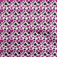 thumbnail image 1 of oneOone Georgette Viscose Fuschia Pink Fabric Poker Card Diy Clothing Quilting Fabric Print Fabric By Yard 42 Inch Wide, 1 of 4