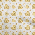 thumbnail image 1 of oneOone Georgette Viscose Gamboge Yellow Fabric Valentine Heart Quilting Supplies Print Sewing Fabric By The Yard 42 Inch Wide, 1 of 4