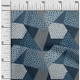thumbnail image 1 of oneOone Georgette Viscose Grayish Blue Fabric Dot|Check & Triangle Geometric Craft Projects Decor Fabric Printed By The Yard 42 Inch Wide, 1 of 4