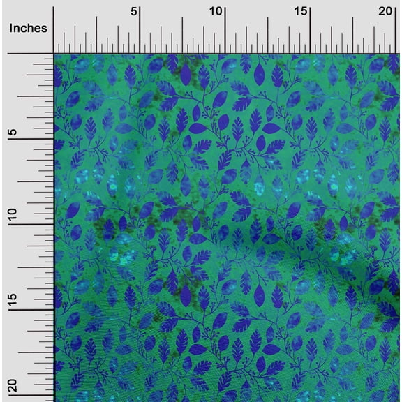 oneOone Georgette Viscose Green Fabric Batik Quilting Supplies Print Sewing Fabric By The Yard 42 Inch Wide - Y8