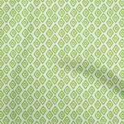 oneOone Georgette Viscose Green Fabric Block Dress Material Fabric Print Fabric By The Yard 42 Inch Wide-E2
