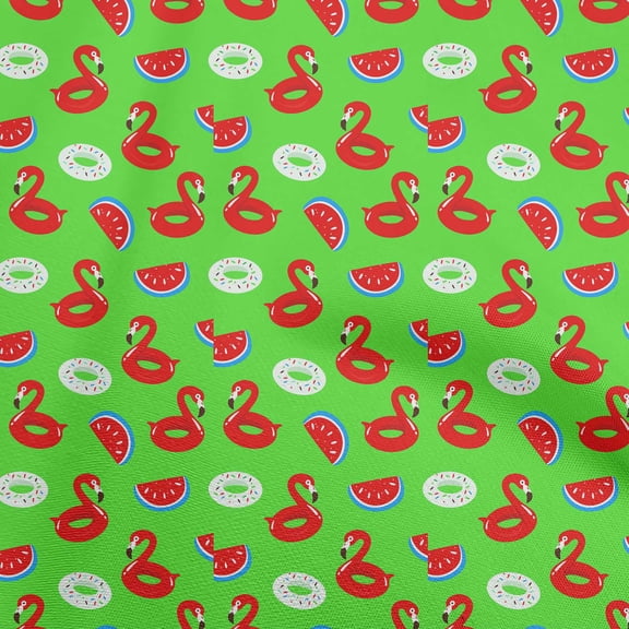 oneOone Georgette Viscose Green Fabric Donut Pattern Quilting Supplies Print Sewing Fabric By The Yard 42 Inch Wide