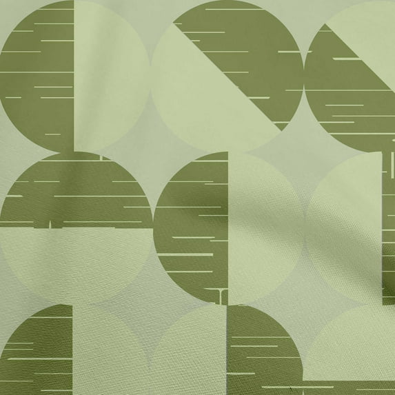oneOone Georgette Viscose Green Fabric Geometric Abstract Polka Craft Projects Decor Fabric Printed By The Yard 42 Inch Wide