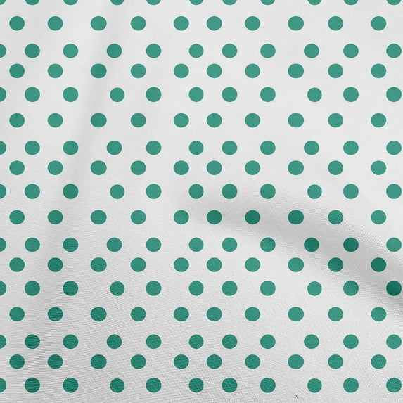 oneOone Georgette Viscose Green Fabric Polka Dot Craft Projects Decor Fabric Printed By The Yard 42 Inch Wide