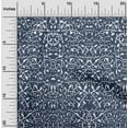 thumbnail image 1 of oneOone Georgette Viscose Indigo Blue Fabric Abstract Block Sewing Material Print Fabric By The Yard 42 Inch Wide, 1 of 4