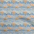 thumbnail image 1 of oneOone Georgette Viscose Light Blue Fabric Tropical Flamingo With Abstract Background Craft Projects Decor Fabric Printed By The Yard 42 Inch Wide, 1 of 4