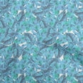 thumbnail image 1 of oneOone Georgette Viscose Light Blue Fabric Tropical Leaf Diy Clothing Quilting Fabric Print Fabric By Yard 42 Inch Wide, 1 of 5