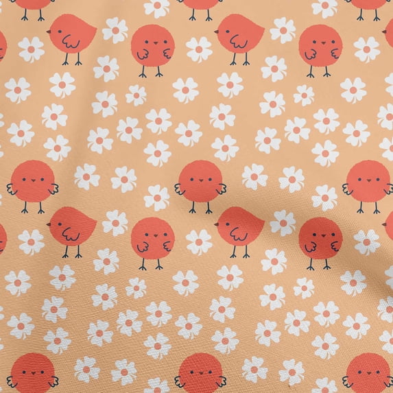 oneOone Georgette Viscose Light Brown Fabric Kids Craft Projects Decor Fabric Printed By The Yard 42 Inch Wide