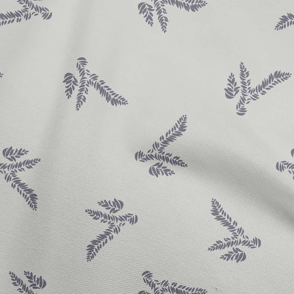 oneOone Georgette Viscose Light Gray Fabric Leaves Quilting Supplies Print Sewing Fabric By The Yard 42 Inch Wide