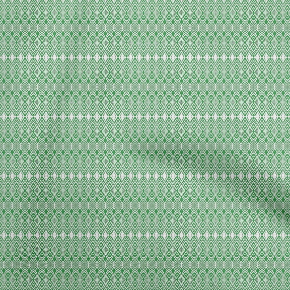 oneOone Georgette Viscose Light Green Fabric Flame Stitch Sewing Material Print Fabric By The Yard 42 Inch Wide