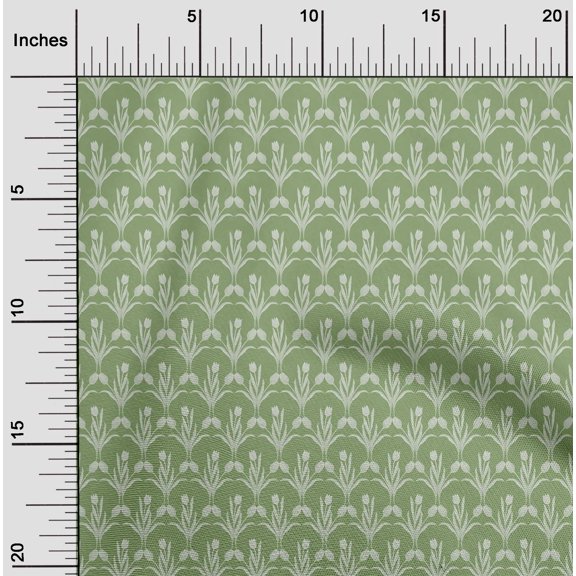 oneOone Georgette Viscose Light Green Fabric Florals Sewing Fabric By The Yard Printed Diy Clothing Sewing Supplies 42 Inch Wide-NNU