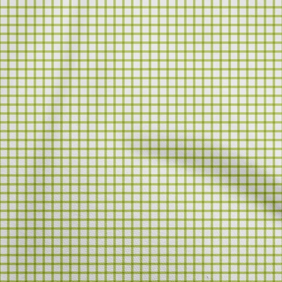 oneOone Georgette Viscose Light Green Fabric Gingham Dress Material Fabric Print Fabric By The Yard 42 Inch Wide