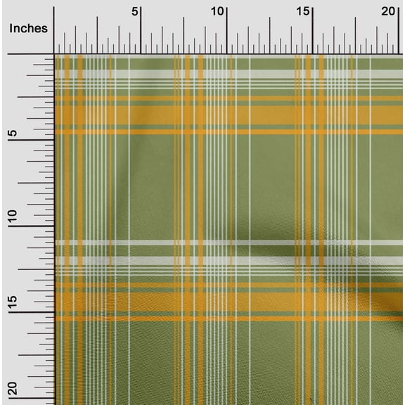 oneOone Georgette Viscose Light Green Fabric Madras Check Sewing Fabric By The Yard Printed Diy Clothing Sewing Supplies 42 Inch Wide