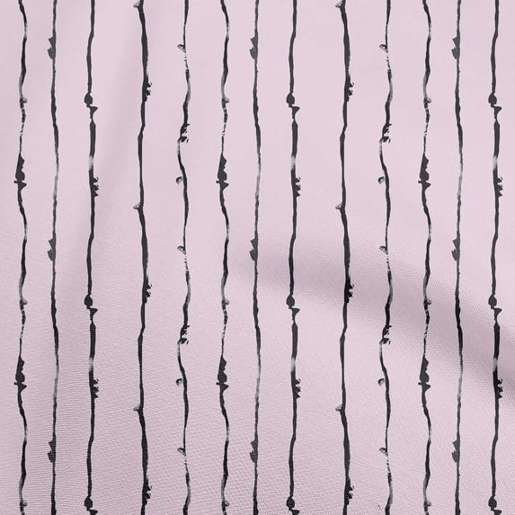 oneOone Georgette Viscose Light Pink Fabric Abstract Stripes Craft Projects Decor Fabric Printed By The Yard 42 Inch Wide