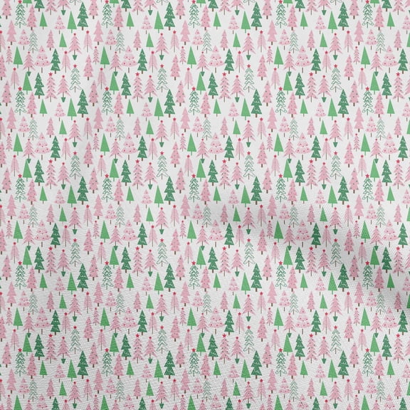 oneOone Georgette Viscose Light Pink Fabric Christmas Sewing Fabric By The Yard Printed Diy Clothing Sewing Supplies 42 Inch Wide